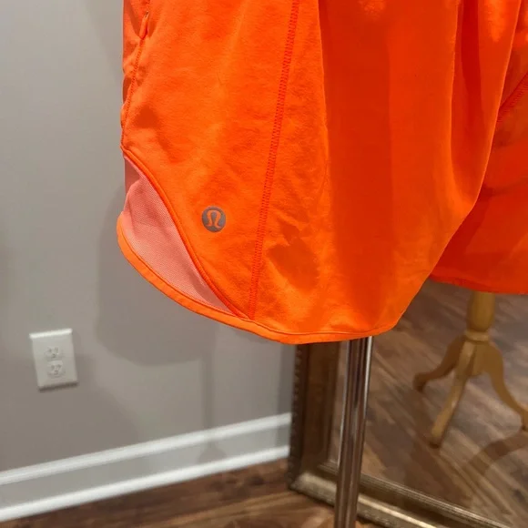 Lululemon Athletica Bright Orange Athletic Shorts - Picture 6 of 8